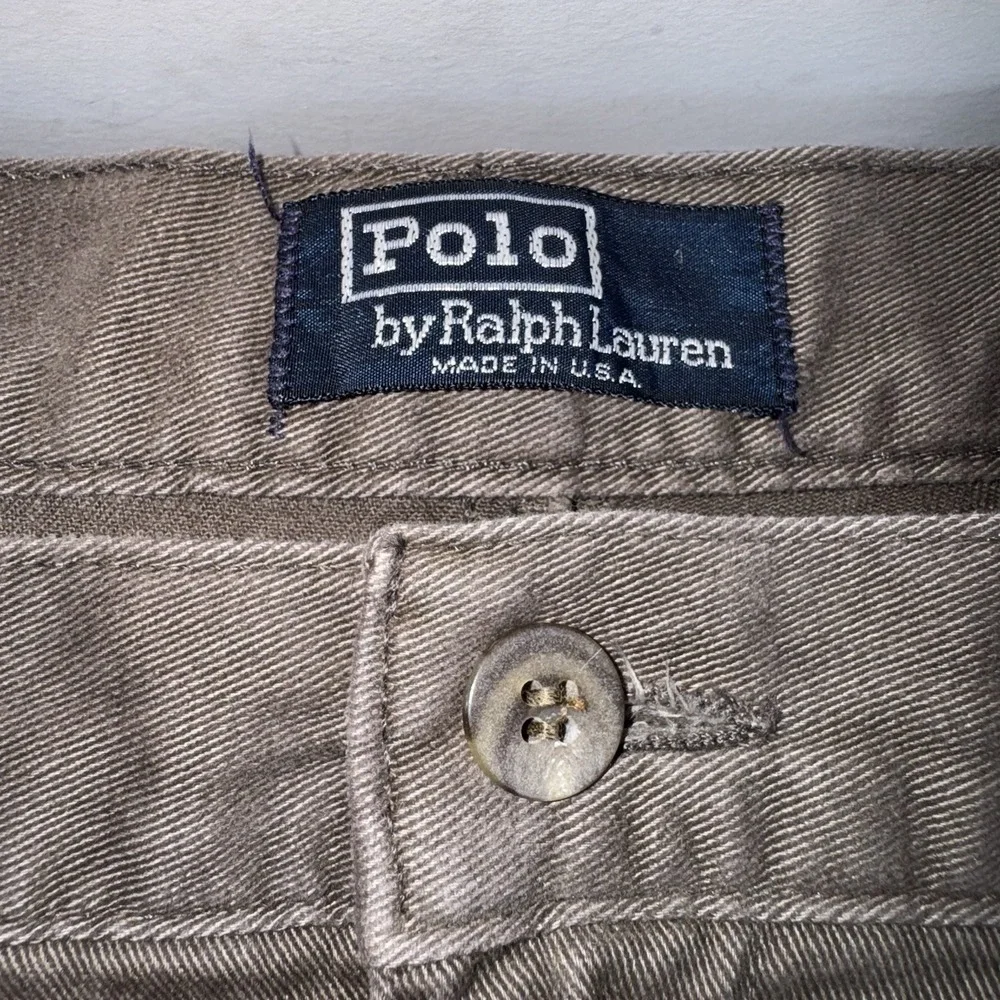 Vintage Polo by Ralph Lauren Pants Chinos Pleated USA 34x28 Made In USA 90s